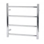 Aqua Chrome Round 4 Bars Heated Towel Rail